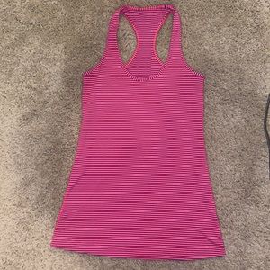Lululemon tank with stripes. Size 4 - no tags